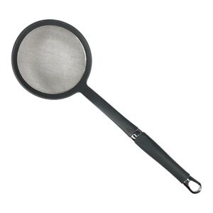 Pampered Chef Chefs Tool Skimmer #2348 Fine Mesh Skimmer Silicone Handle Gray